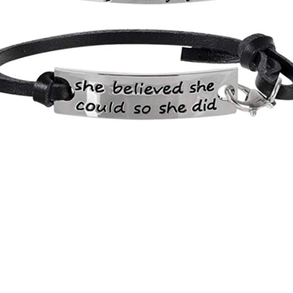 Inspirational Leather Bracelet